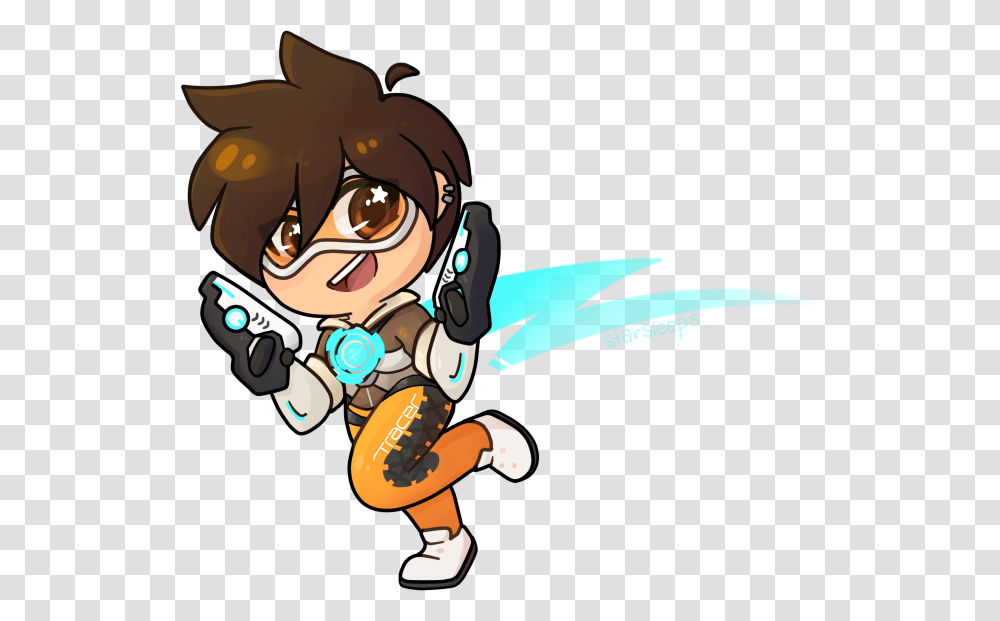 Starsleeps On Twitter Tracer Chibi, Person, Human, Outdoors, Video Gaming Transparent Png