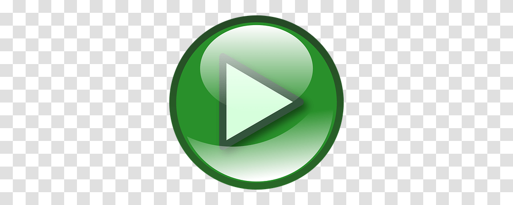 Start Button Music, Green, Triangle Transparent Png