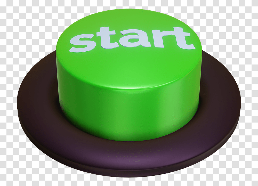 Start Button 3d Switch Press Design Green Begin Birthday Cake, Dessert, Food Transparent Png