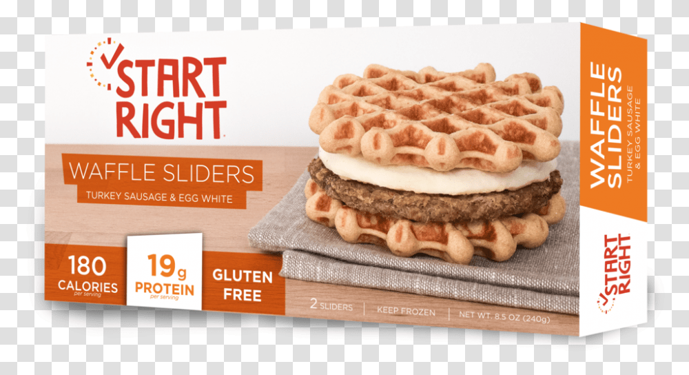 Start Right Waffle Slider Waffle Slider Turkey Breakfast Fast Food, Burger Transparent Png