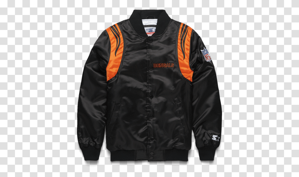 Starter Bengals Jacket, Apparel, Coat, Leather Jacket Transparent Png