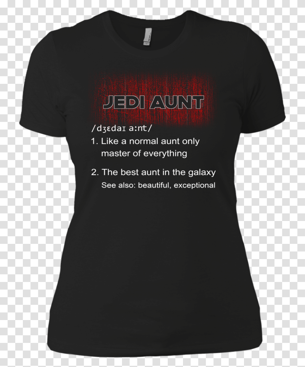 Starwars Jedi Aunt Master Of Everything Best Aunt In Active Shirt, Apparel, T-Shirt, Sleeve Transparent Png