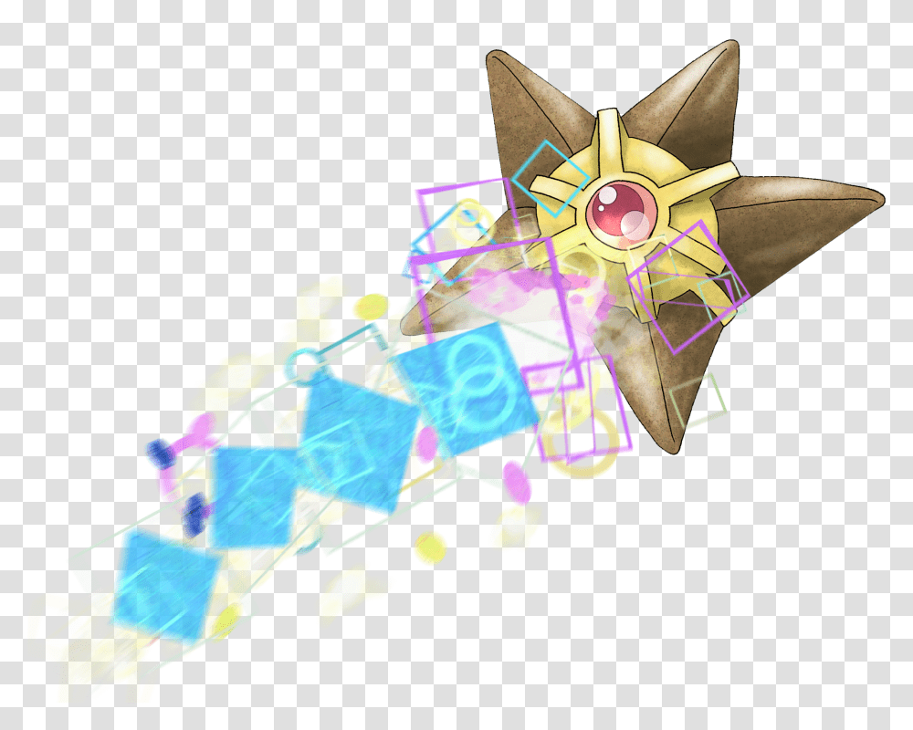 Staryu Used Signal Beam By Macuarrorro Illustration, Floral Design, Pattern Transparent Png