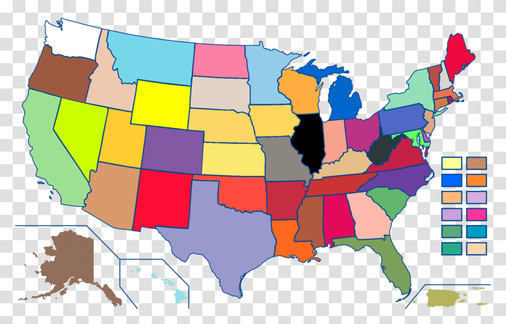 State Colors, Map, Diagram, Plot, Atlas Transparent Png