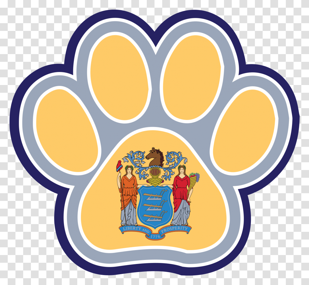 State Dog Paw New Jersey State Seal, Label, Person, Human Transparent Png