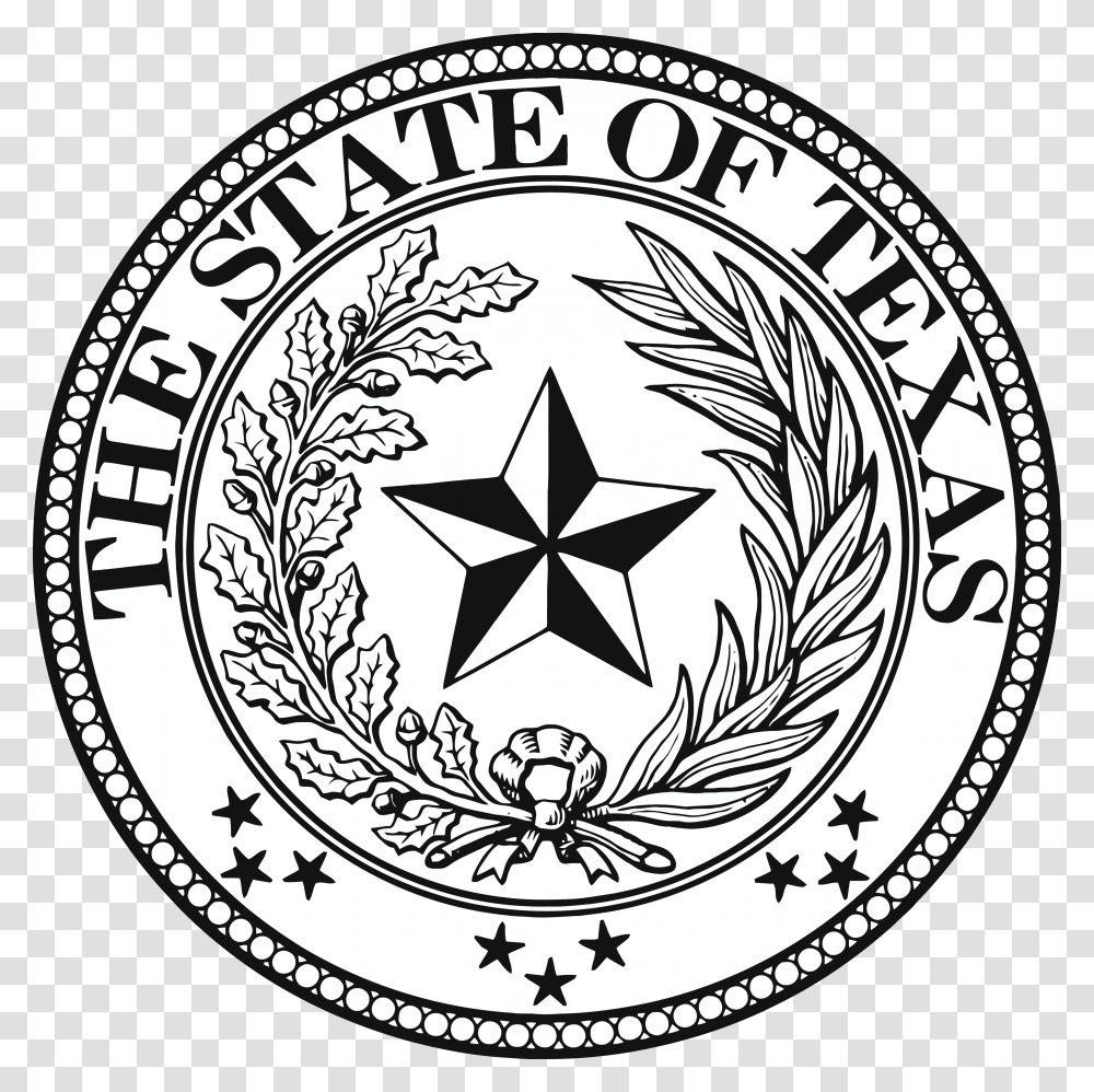 State Of Texas Seal Clipart Download, Emblem, Logo, Trademark Transparent Png
