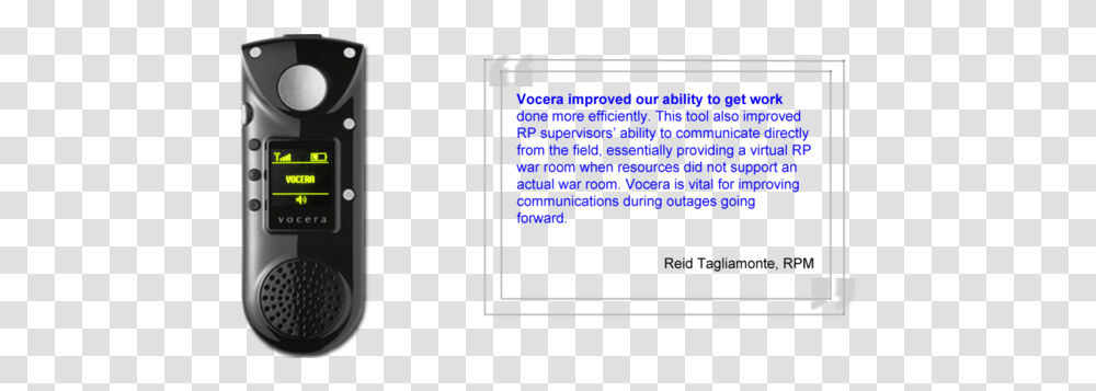 State Of The Art 9 Vocera Badge Portable, Screen, Electronics, Monitor, Word Transparent Png