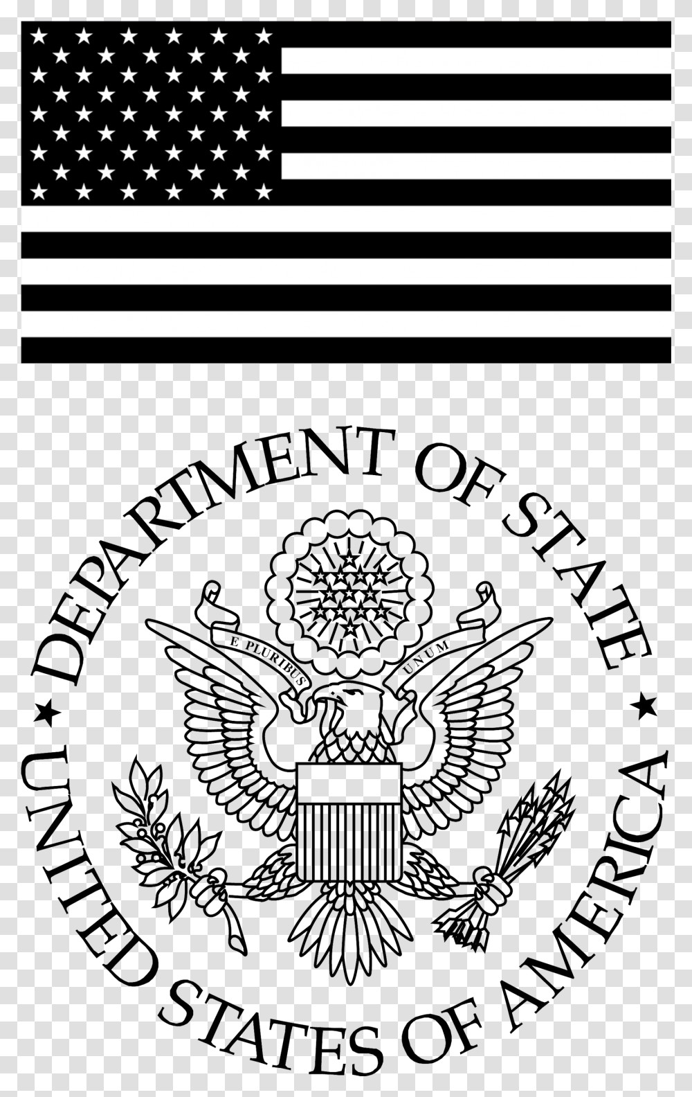 State Seal And Flag Stacked Department Of State Stamp, Logo, Trademark Transparent Png