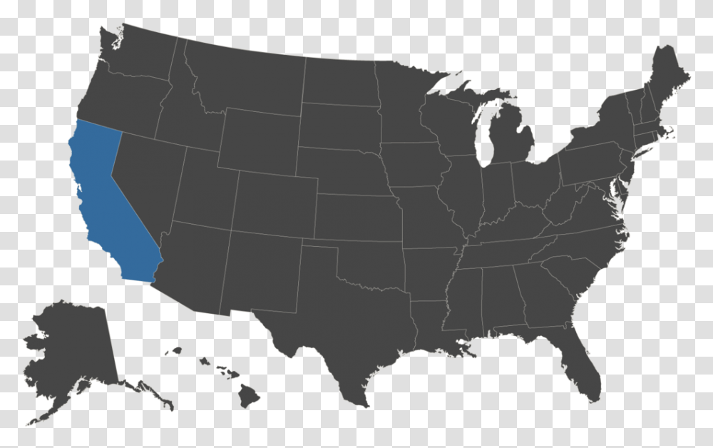 Statemap California Trump Electoral College Win, Diagram, Plot, Atlas, Nature Transparent Png