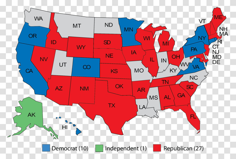 States Political Party Map 2018, Plot, Diagram, Jigsaw Puzzle Transparent Png