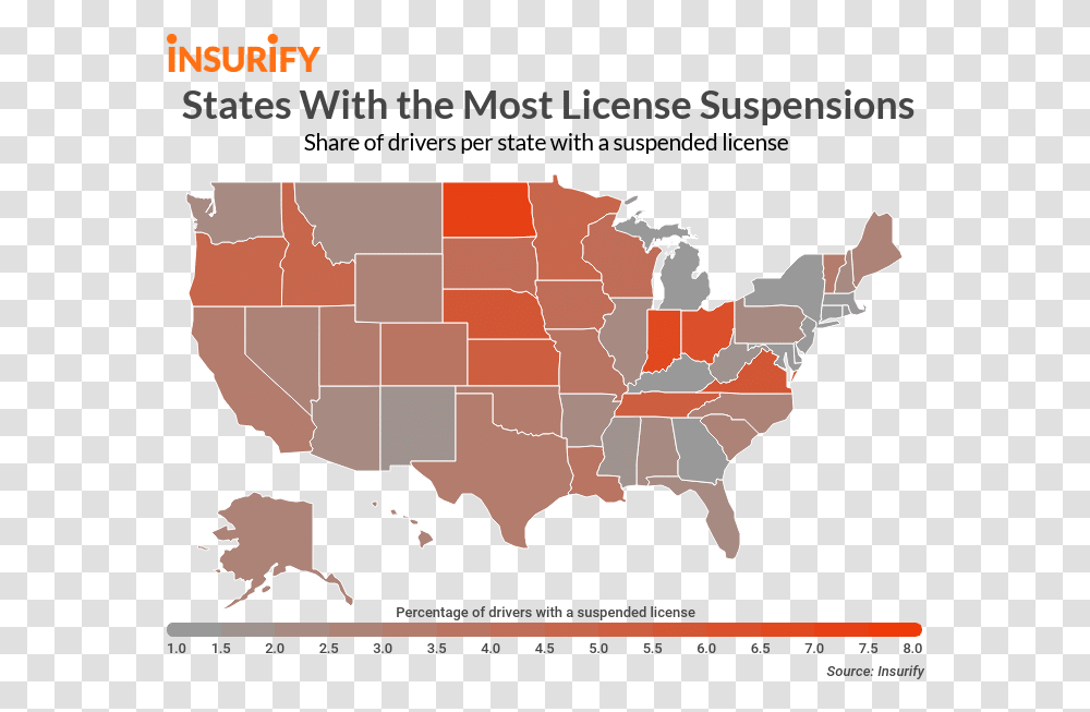 States With Most Car Accidents, Map, Diagram, Atlas, Plot Transparent Png