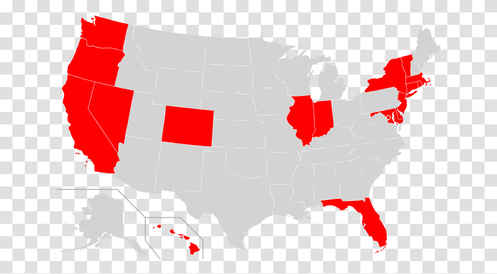 States With Red Flag Laws, Plot, Diagram, Map Transparent Png