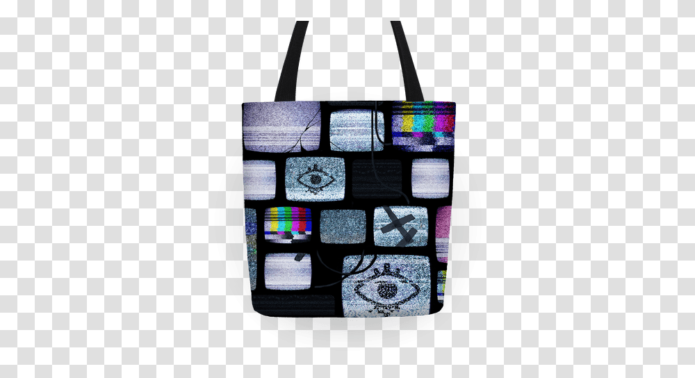 Static Tv Set Tote Bag Lookhuman, Handbag, Accessories, Accessory, Purse Transparent Png