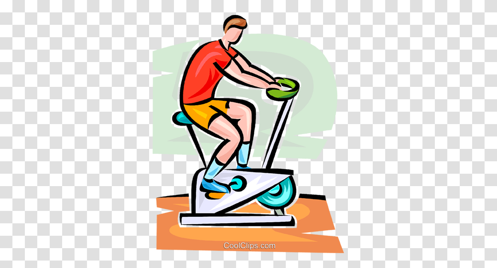 Stationary Bicycle Royalty Free Vector Clip Art Illustration, Appliance, Clothes Iron, Person, Human Transparent Png