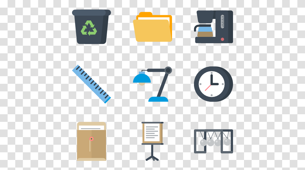 Stationery And Office Icon Set Office Icon Set, Analog Clock Transparent Png