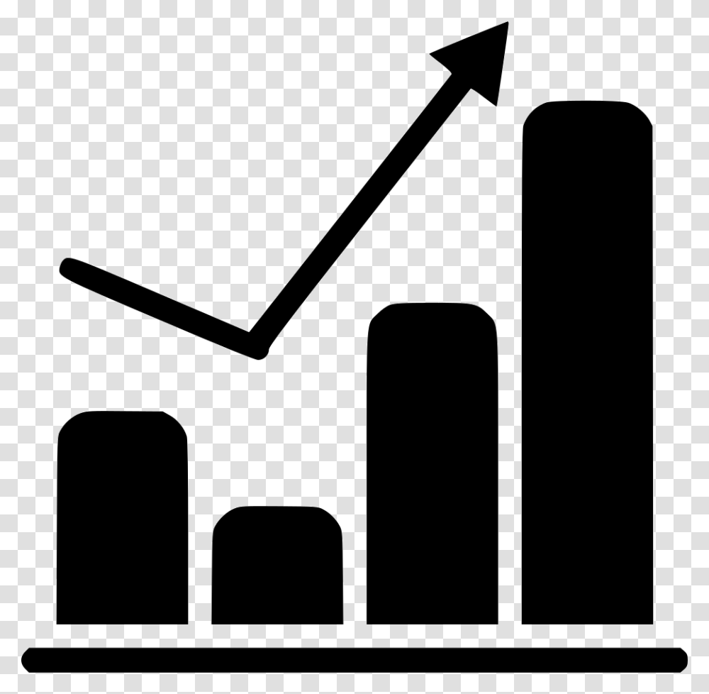 Statistics Clipart Line Graph Bar Chart Icon, Shovel, Tool, Weapon Transparent Png