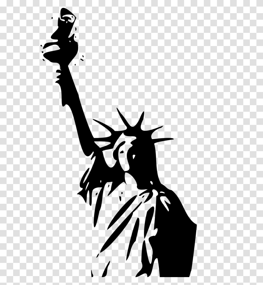Statue Silhouette Statue Of Liberty, Flare, Light, Stage, Gray Transparent Png