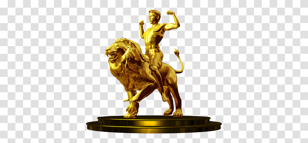 Statue Award Picture 403258 Gold Lion Statue, Person, Human, Sculpture, Art Transparent Png