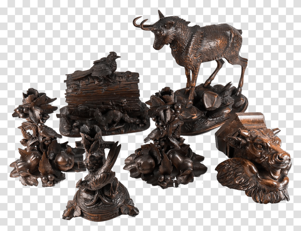 Statue, Bronze, Animal, Wood, Treasure Transparent Png