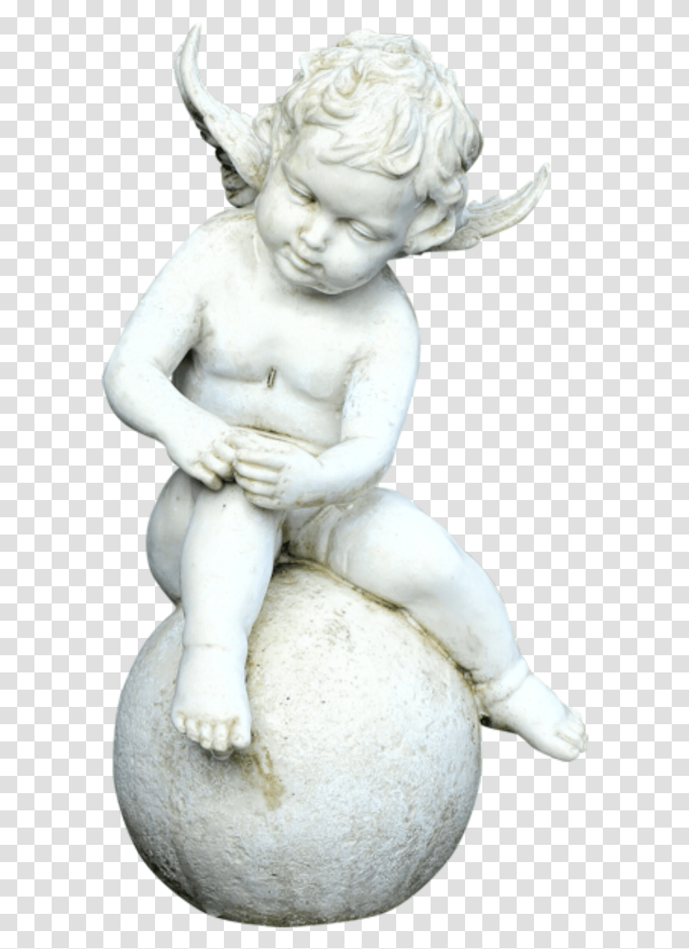 Statue Cherub Angel Stone Marble Freetoedit Statue, Person, Human, Figurine Transparent Png