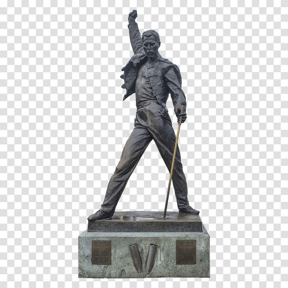 Statue Freddie Mercury Singer Montreux Freddie Mercury Statue, Person, Human, Sculpture Transparent Png