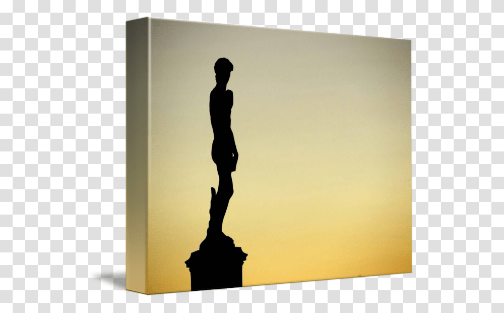 Statue Of David Silhouette By Matthew Mills Silhouette, Sculpture, Person, Human Transparent Png