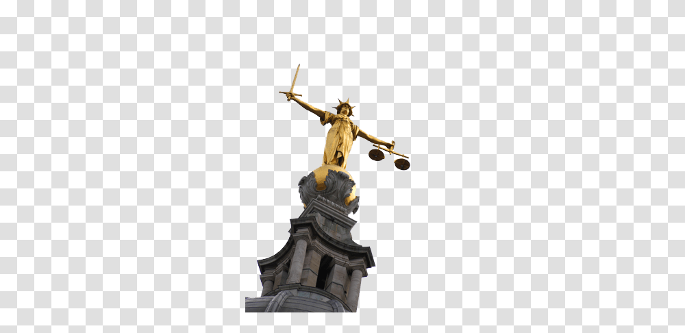 Statue Of Justice Central Criminal Court London Uk, Cross, Sculpture Transparent Png
