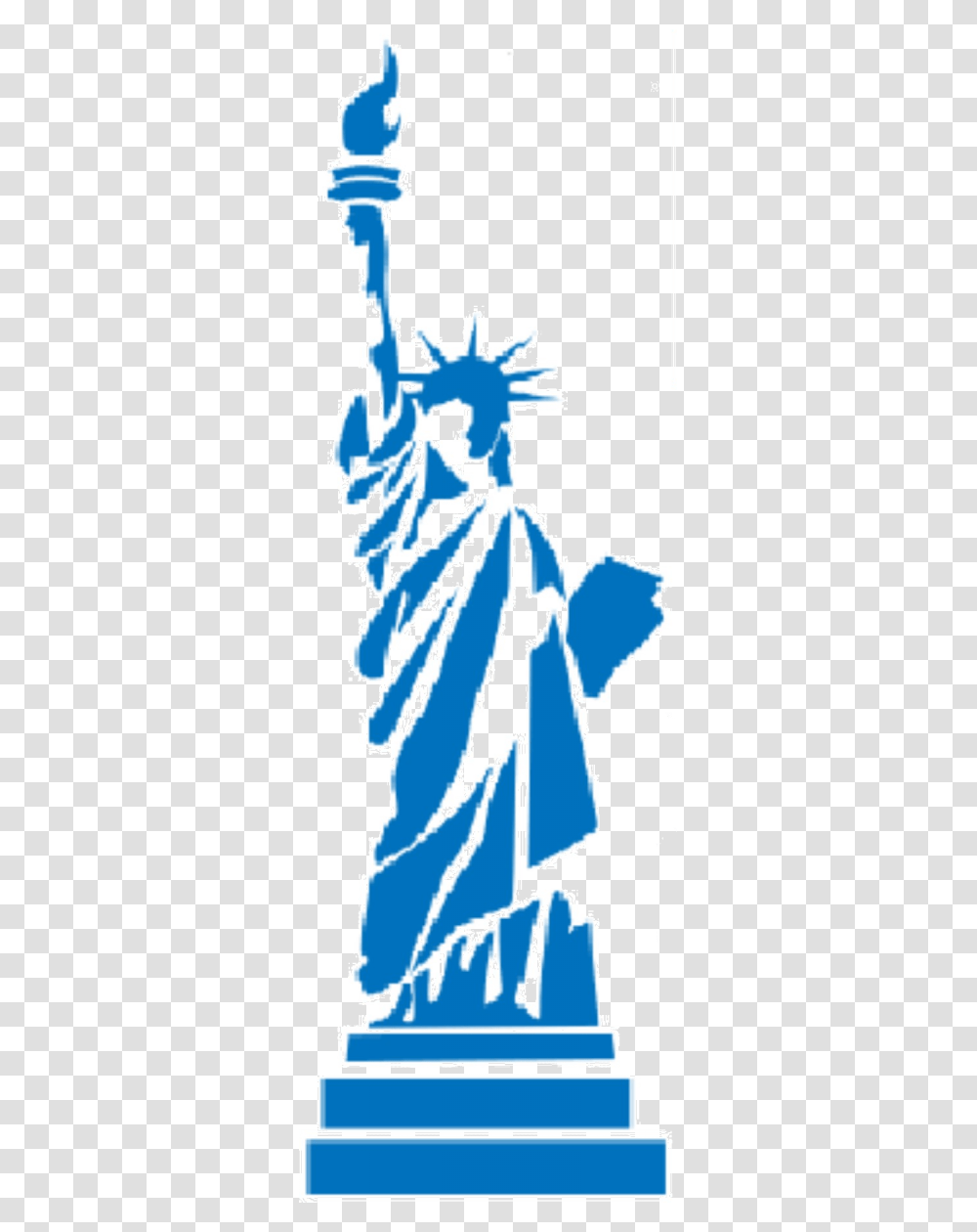 Statue Of Liberty Blue Silhouette Blue Statue Of Liberty, Metropolis, City Transparent Png