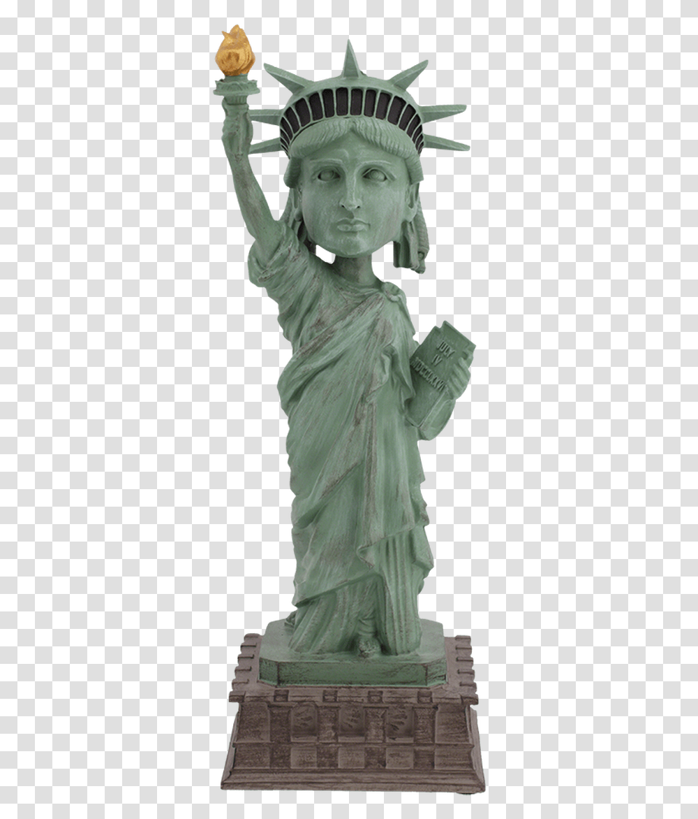 Statue Of Liberty Bobblehead Statue Of Liberty Bobblehead, Sculpture, Art, Figurine, Clothing Transparent Png