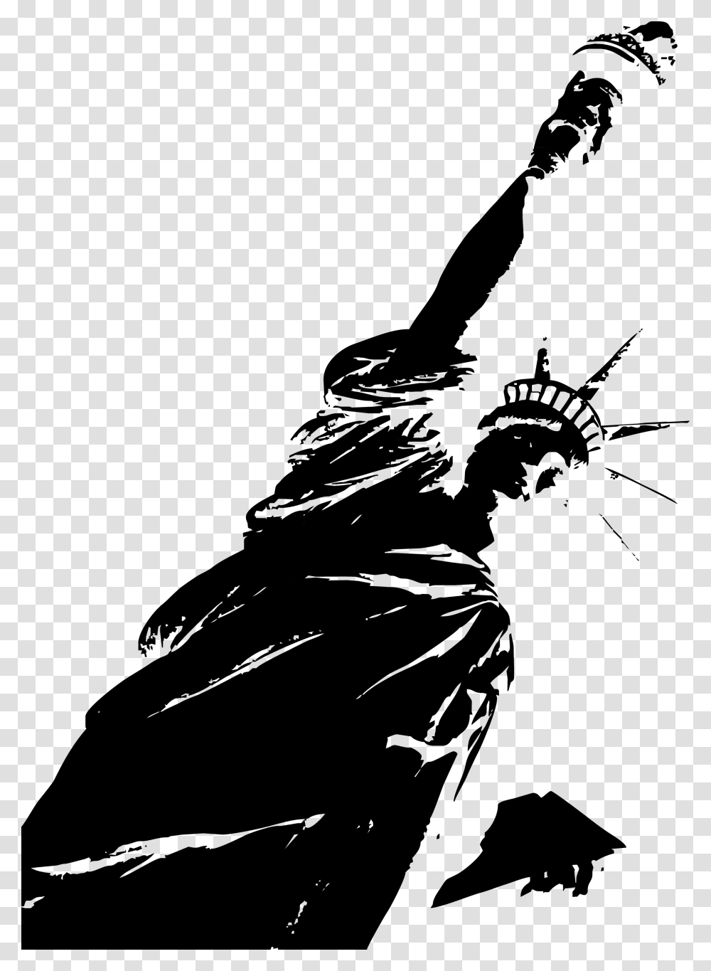 Statue Of Liberty Building Statue Of Liberty National Monument, Silhouette, Stencil, Person, Human Transparent Png