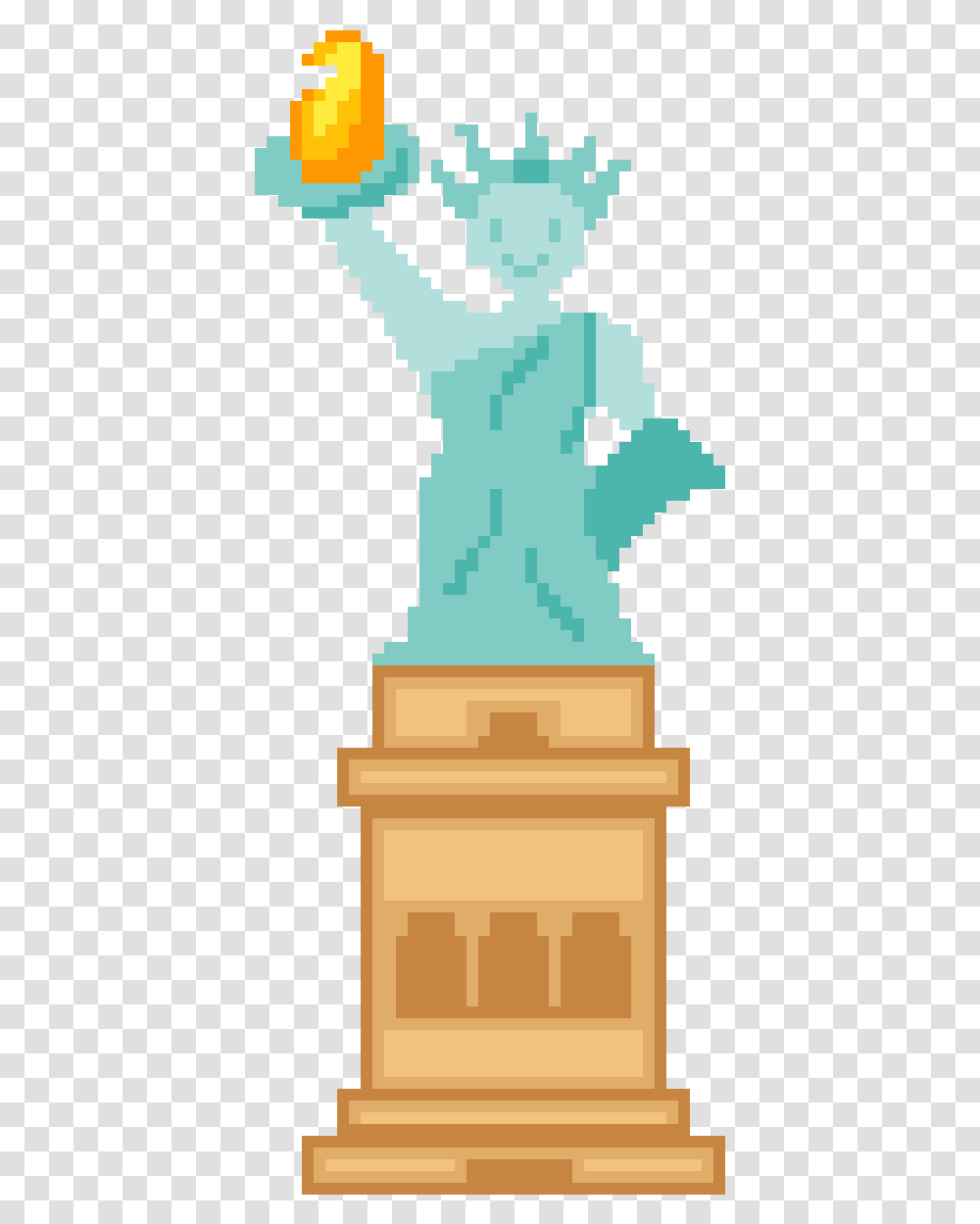 Statue Of Liberty Cartoon, Architecture, Building, Pillar, Cross Transparent Png