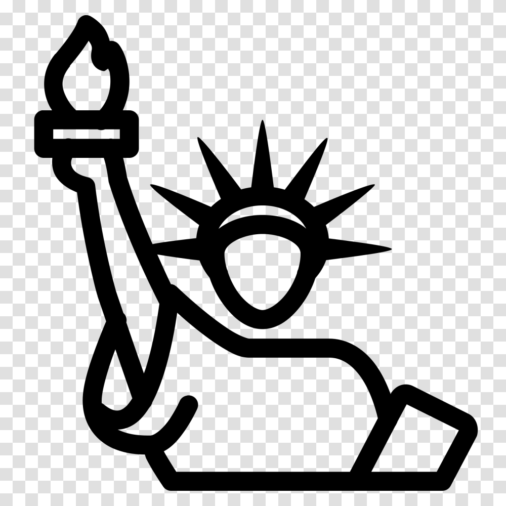 Statue Of Liberty Clipart Torch, Hook, Anchor, Cross Transparent Png