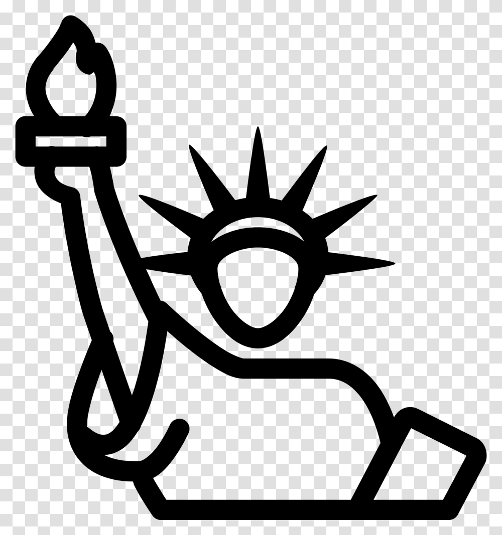 Statue Of Liberty Clipart Torch Statue Liberty Icon, Gray, World Of Warcraft Transparent Png