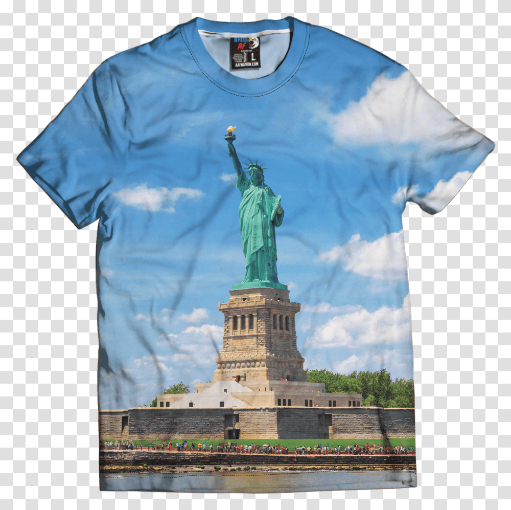 Statue Of Liberty, T-Shirt, Sleeve, Sculpture Transparent Png