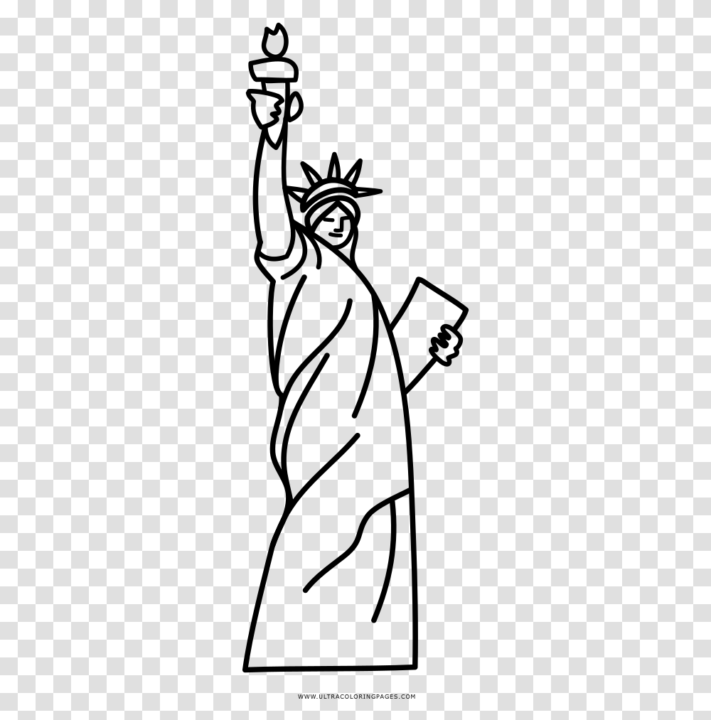 Statue Of Liberty Coloring, Gray, World Of Warcraft Transparent Png