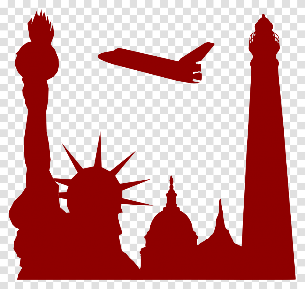 Statue Of Liberty Download U.s. Capitol, Silhouette, Aircraft, Vehicle, Transportation Transparent Png