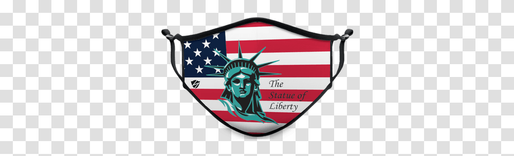 Statue Of Liberty Face Mask Buy Space Mask For Kids, Symbol, Label, Text, Logo Transparent Png