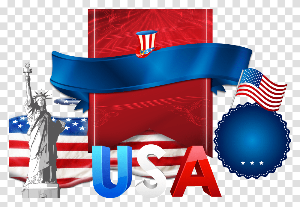 Statue Of Liberty Flag American Brochure With Statue Of Liberty Transparent Png