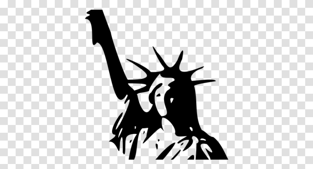 Statue Of Liberty Flag Drawing Clipart Statue Of Liberty, Outdoors, Nature, Outer Space, Astronomy Transparent Png