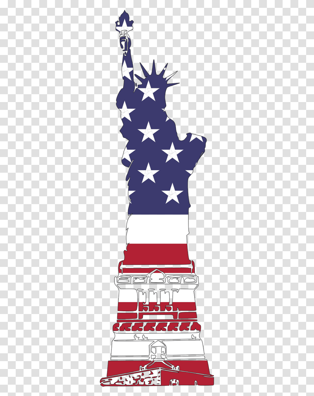 Statue Of Liberty Flag Usa, Star Symbol, Apparel Transparent Png
