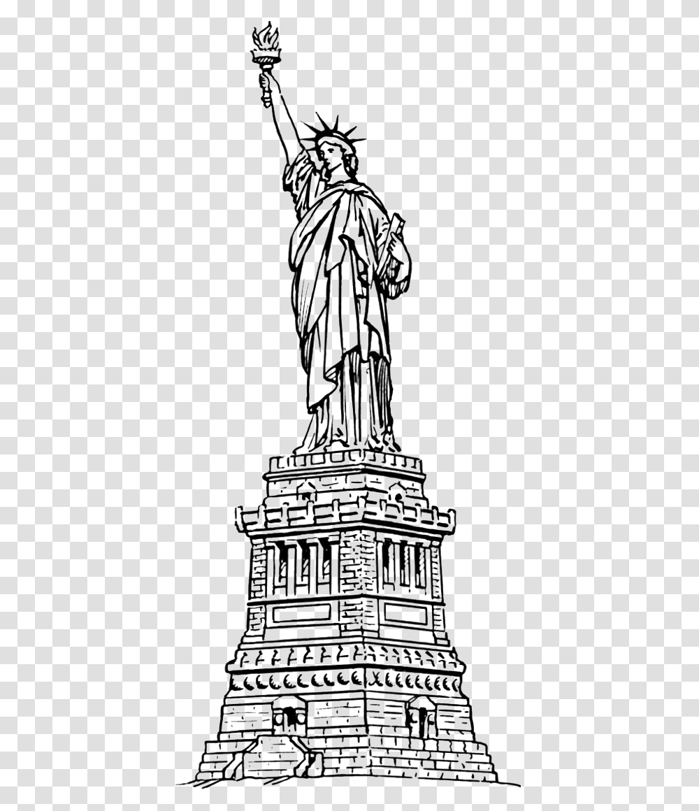 Statue Of Liberty For Coloring, Sculpture, Monument, Wedding Cake Transparent Png