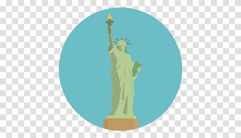 Statue Of Liberty Free Monuments Icons New York Icon, Person, Art, Outdoors, Leisure Activities Transparent Png