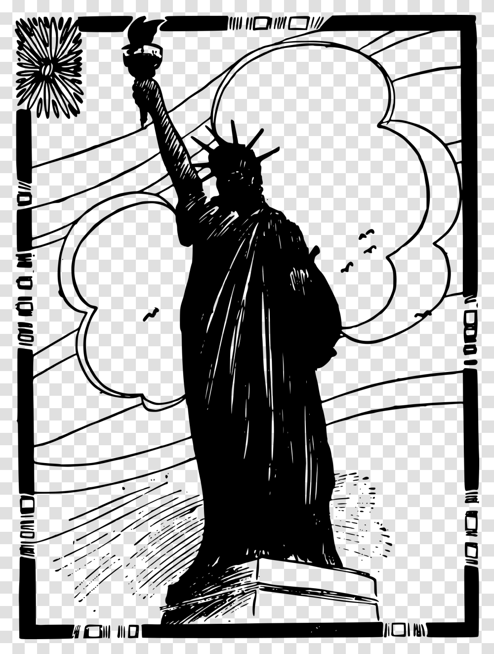 Statue Of Liberty Illustration, Gray, World Of Warcraft Transparent Png