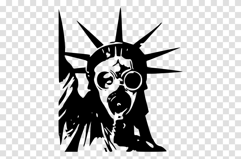 Statue Of Liberty In A Gas Mask Inventore Della Coca Cola, Gray, World Of Warcraft Transparent Png