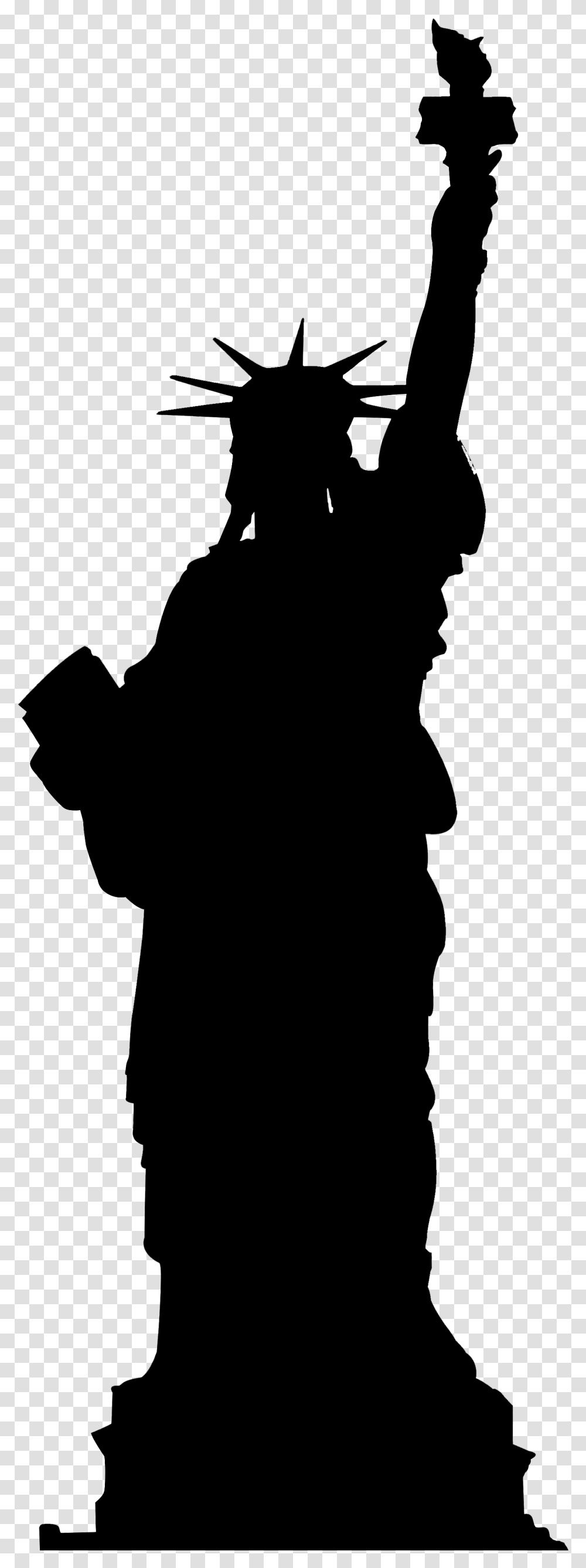Statue Of Liberty National Monument Silhouette Photography Statue Of Liberty Silhouette, Gray, World Of Warcraft Transparent Png