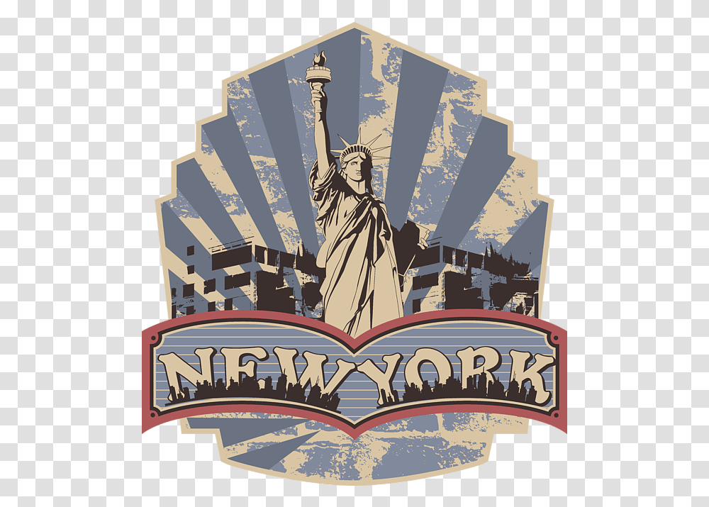 Statue Of Liberty New York Shower Curtain Background, Poster, Advertisement, Person, Art Transparent Png