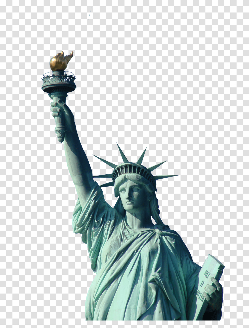 Statue Of Liberty No Background, Sculpture, Person, Human Transparent Png