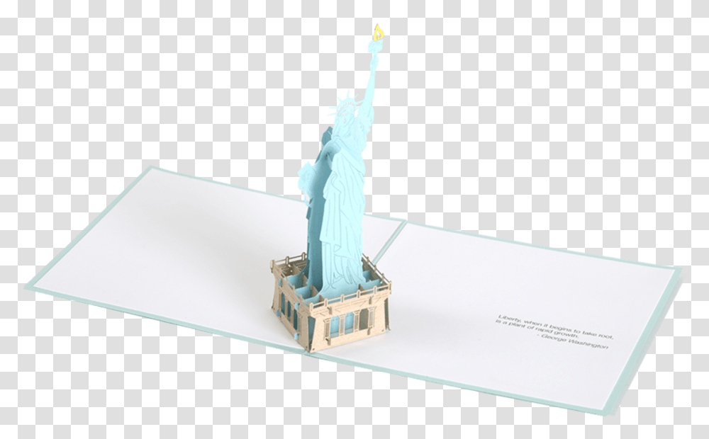 Statue Of Liberty Paperpop Card Horizontal, Sculpture, Art, Lighting, Spire Transparent Png