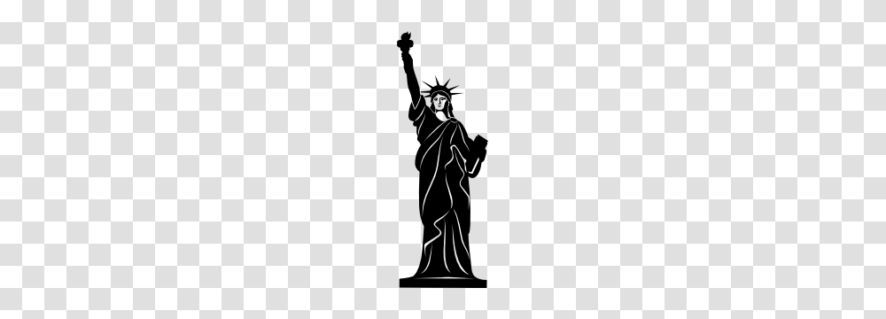 Statue Of Liberty Patriotic Sticker, Silhouette, Person, Human, Monument Transparent Png