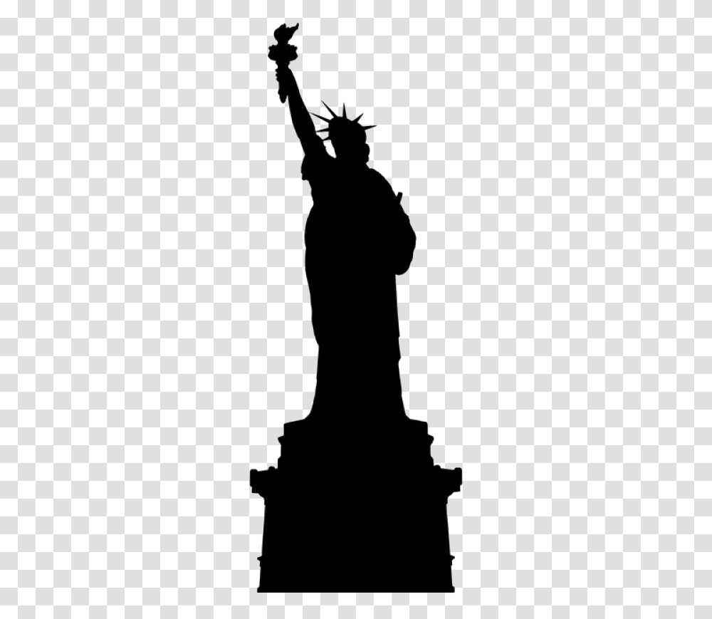 Statue Of Liberty, Person, Silhouette, Sport, Hand Transparent Png